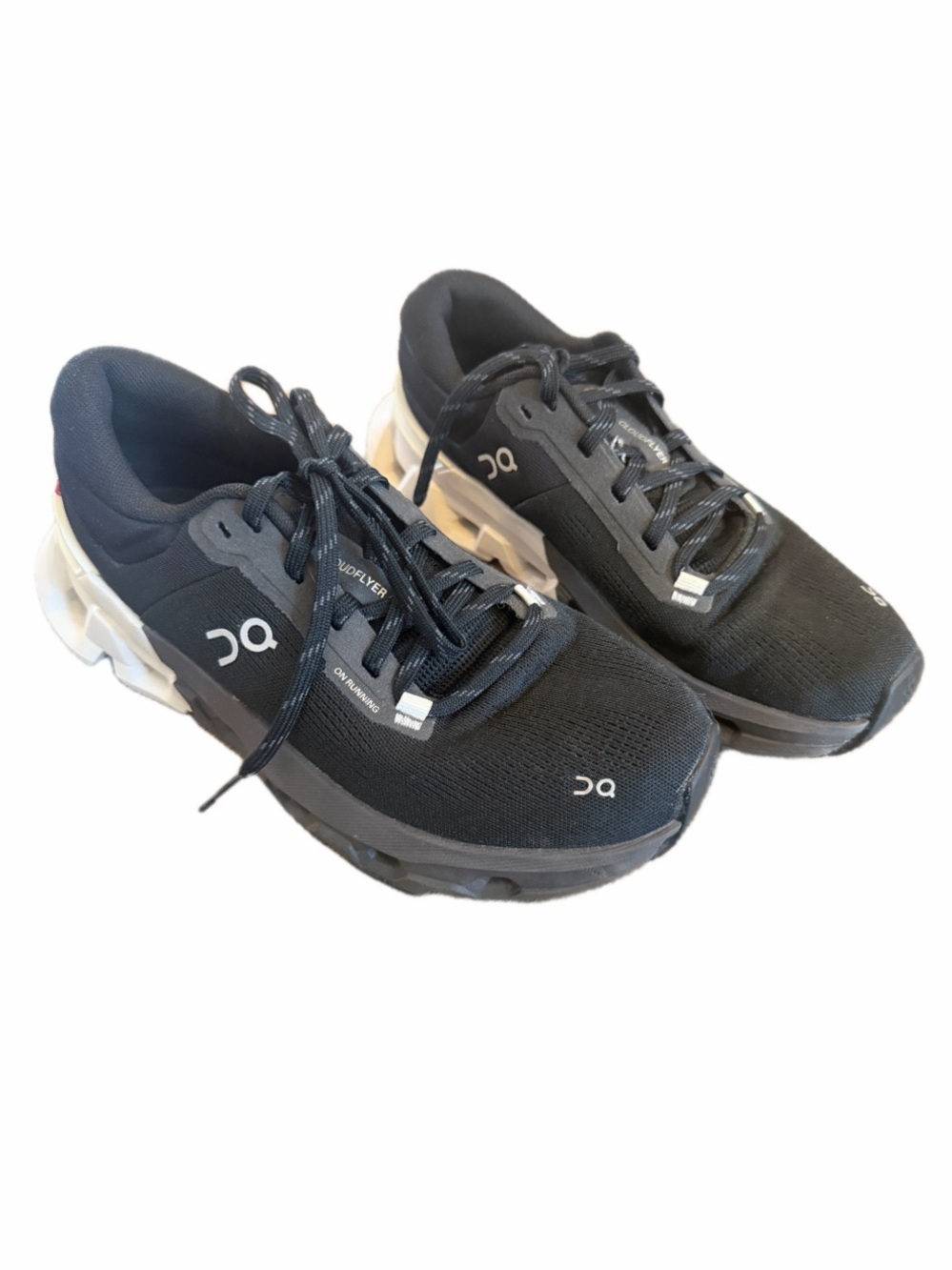 On Running Cloud Sneakers in Black with White Accents